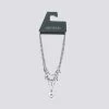 Layered Chain Necklace with Barbs, Pearls, & Hearts Charms - Wild Fable™ Silver