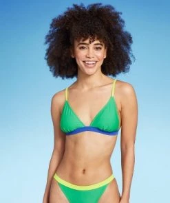 Women's Colorblock Triangle Bikini Top - Wild Fable™ Green/Blue -Wild Fable Shop GUEST 6fd28f04 c5d5 47d3 8068 43836a48754b