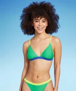 Women's Colorblock Triangle Bikini Top - Wild Fable™ Green/Blue -Wild Fable Shop GUEST 6fd28f04 c5d5 47d3 8068 43836a48754b 5