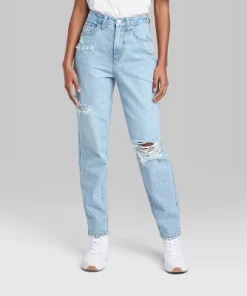 Women's Super-High Rise Curvy Tapered Jeans - Wild Fable™ Light Wash