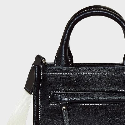 Mini Tote Crossbody Bag - Wild Fable™ Black 4 Mini Tote Crossbody Bag - Wild Fable™ Black - Image 4