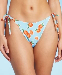 Women's Orange Print Side-Tie Scoop Front Bikini Bottom - Wild Fable™ Blue -Wild Fable Shop GUEST 7817751c 6951 4505 ba9b b7c0a2ad2f91 4