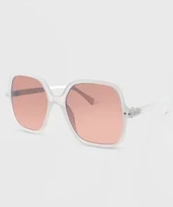 Women's Plastic Square Sunglasses - Wild Fable™ Off-White