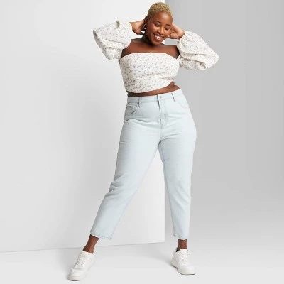 Women's Super-High Rise Tapered Jeans - Wild Fable™ Ultra Light Wash 20 Women's Super-High Rise Tapered Jeans - Wild Fable™ Ultra Light Wash - Image 20