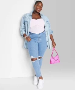 Women's Super-High Rise Distressed Skinny Jeans - Wild Fable™ Medium Wash -Wild Fable Shop GUEST 7b7869ec 4a57 47bc b3f3 46f75cec54c1 6