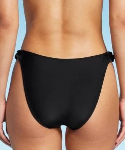 Women's Ruffle Strap High Leg Cheeky Bikini Bottom - Wild Fable⢠Light Blue