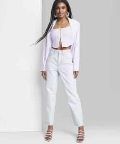 Women's Super-High Rise Curvy Tapered Jeans - Wild Fable™ Ultra Light Blue Wash -Wild Fable Shop GUEST 7f511f24 7168 4d60 9db1 ec60aeaaf155