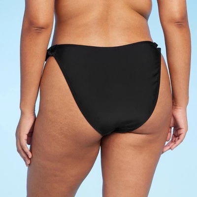 Women's Ruffle Strap High Leg Cheeky Bikini Bottom - Wild Fable™ Light Blue 4 Women's Ruffle Strap High Leg Cheeky Bikini Bottom - Wild Fable™ Light Blue - Image 4