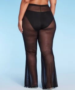 Women's Mesh High Waist Flare Cover Up Pants - Wild Fable™ Black -Wild Fable Shop GUEST 810707fd 869c 40a0 a8cd af1b5eede330