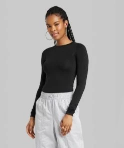 Women's Long Sleeve Seamless Shirt - Wild Fable™ Pink