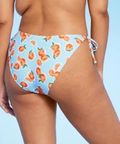 Women's Orange Print Side-Tie Scoop Front Bikini Bottom - Wild Fable™ Blue -Wild Fable Shop GUEST 85063279 2d91 4540 835a c4e7b3320ad6