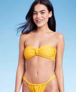 Women's Knot-Front Bandeau Bikini Top - Wild Fable™ Yellow -Wild Fable Shop GUEST 8721114e d972 480f 8ca9 825440628960 2