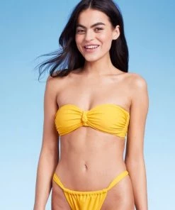 Women's Knot-Front Bandeau Bikini Top - Wild Fable™ Yellow -Wild Fable Shop GUEST 8721114e d972 480f 8ca9 825440628960