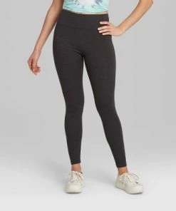 Women's High-Waisted Classic Leggings - Wild Fable™ Gray Camo