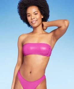 Women's Faux Leather Bandeau Bikini Top - Wild Fable™ Pink -Wild Fable Shop GUEST 88ae2782 2b86 4ee7 a5b0 231cc49202e5