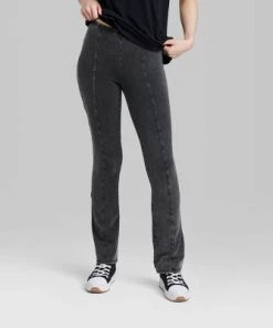 Women's High-Rise Washed Flare Seamed Leggings - Wild Fable™ Indigo