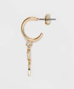 Rose Heart Icon Stud and Hoop Earring Set 18pc - Wild Fable™ Gold