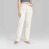Women's High-Rise Curvy Straight Jeans - Wild Fable™ Cream