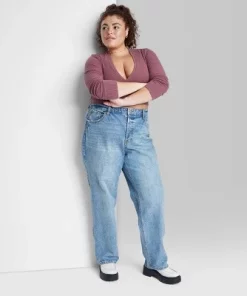 Women's High-Rise Curvy Straight Jeans - Wild Fable™ Medium Wash 38 Women's High-Rise Curvy Straight Jeans - Wild Fable™ Medium Wash -Wild Fable Shop GUEST 8d3ba4ef 5e38 4c0b 85c5 fba33154e4ed 6