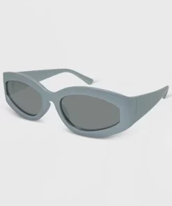 Women's Plastic Pearlized Wrap Rectangle Sunglasses - Wild Fable™ Silver
