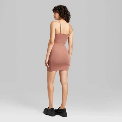 Women's Strappy Bodycon Knit Dress - Wild Fable™ Slate Blue 2 Women's Strappy Bodycon Knit Dress - Wild Fable™ Slate Blue - Image 2