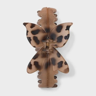 Jelly Top Butterfly Claw Hair Clip Set 2pc - Wild Fable™ Tort/White 1 Jelly Top Butterfly Claw Hair Clip Set 2pc - Wild Fable™ Tort/White