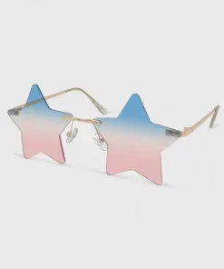 Women's Rimless Novelty Two-Tone Star Sunglasses - Wild Fable™ Gold