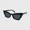Wavy Cateye Sunglasses - Wild Fable™ Black