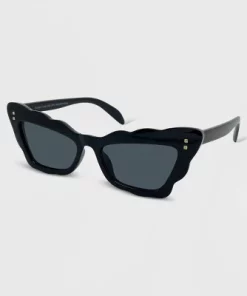 Wavy Cateye Sunglasses - Wild Fable™ Black