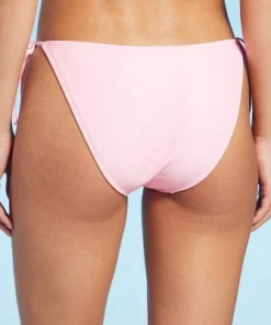 Women's Side-Tie Cheeky Low-Rise High Leg Bikini Bottom - Wild Fable™ Pink