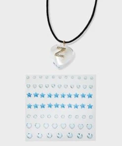 Acrylic Heart with Face Gems Pendant Necklace - Wild Fable™ Clear/Black -Wild Fable Shop GUEST 9d4c57f2 5502 4486 ad2f bf585d278ddb