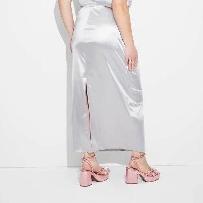 Women's High-Rise Shine Knit Maxi Skirt - Wild Fable™ Magenta 2 Women's High-Rise Shine Knit Maxi Skirt - Wild Fable™ Magenta - Image 2