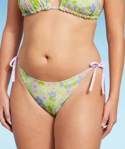 Women's Reversible Side-Tie Extra High Leg Extra Cheeky Bikini Bottom - Wild Fable™ Orange Geo Tropical Print -Wild Fable Shop GUEST a3b81ac8 1e8e 4c6d acdd adf080705c47