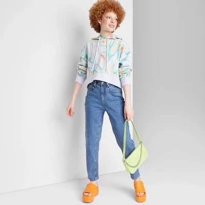 Women's Super-High Rise Curvy Tapered Jeans - Wild Fable™ Medium Wash 7 Women's Super-High Rise Curvy Tapered Jeans - Wild Fable™ Medium Wash - Image 7