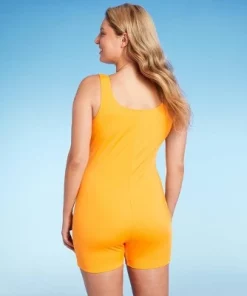 Women's Scoop Neck Unitard One Piece Swimsuit - Wild Fable™ Orange -Wild Fable Shop GUEST a4cdec94 e3d8 4b20 8bea 821da314776c