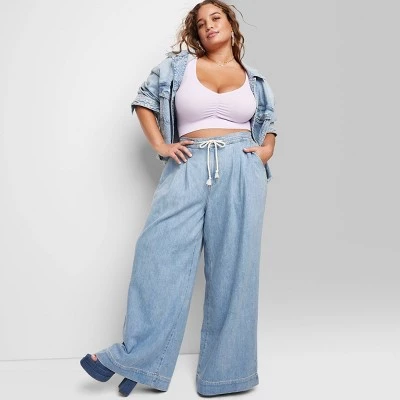 Women's Super-High Rise Soft Wide Leg Jeans - Wild Fable™ Blue 11 Women's Super-High Rise Soft Wide Leg Jeans - Wild Fable™ Blue - Image 11