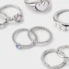 Pearl Heart and Star Ring Set 8pc - Wild Fable™ Silver