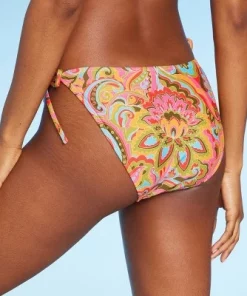 Women's Paisley Print Cheeky High Leg Bikini Bottom - Wild Fable™ Multi