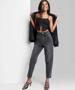 Women's Super-High Rise Curvy Tapered Jeans - Wild Fable™ Black Wash 29 Women's Super-High Rise Curvy Tapered Jeans - Wild Fable™ Black Wash -Wild Fable Shop GUEST b1667c4f eeed 46ec 9195 cd800ea1851b 7