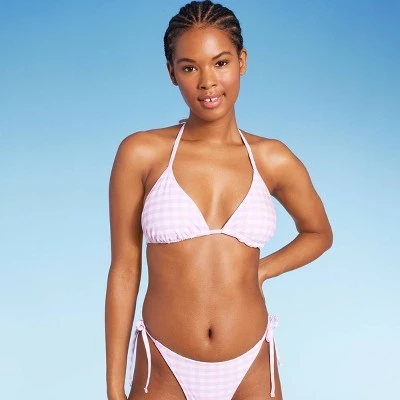 Women's Reversible Triangle Bikini Top - Wild Fable™ Orange Geo Tropical Print 3 Women's Reversible Triangle Bikini Top - Wild Fable™ Orange Geo Tropical Print - Image 3