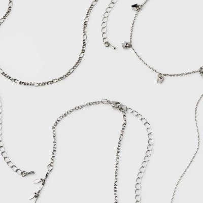 Butterfly Choker Necklace Set 5pc - Wild Fable™ Silver 2 Butterfly Choker Necklace Set 5pc - Wild Fable™ Silver - Image 2