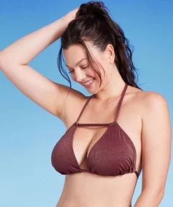 Women's Convertible Halter Triangle Bikini Top - Wild Fable™ Brown Lurex -Wild Fable Shop GUEST b3ed8210 b9f3 40fe b49c 60353894e192 2