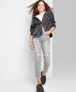 Women's Super-High Rise Tapered Jeans - Wild Fable™ Gray Wash -Wild Fable Shop GUEST ba2f121a 1844 4010 933d 6a78e0550f2e