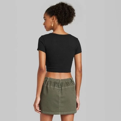 Women's Short Sleeve V-Neck 2pk Bundle T-Shirt - Wild Fable™ White 2 Women's Short Sleeve V-Neck 2pk Bundle T-Shirt - Wild Fable™ White - Image 2