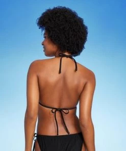 Women's Diamante Embellished Triangle Bikini Top - Wild Fable⢠Black