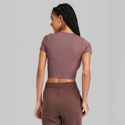 Women's Short Sleeve Seamless Baby T-Shirt - Wild Fable™ Light Pink 2 Women's Short Sleeve Seamless Baby T-Shirt - Wild Fable™ Light Pink - Image 2