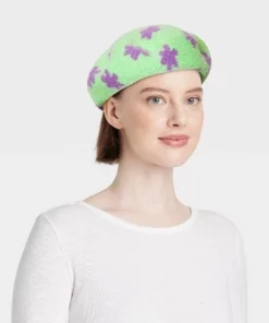 Knit Beret - Wild Fable™ Mint Green Floral