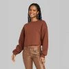 Women's Cropped Sweatshirt - Wild Fable™ Light Blue