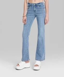 Women's Low-Rise Flare Jeans - Wild Fable™ Medium Wash