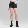 Women's High-Rise EasyRigid Cutoff Denim Shorts - Wild Fable™ Black Wash